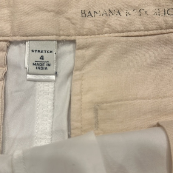 BANANA REPUBLIC WOMENS ECRU SIZE 4 CUFFED SHORTS WITH BUTTON DETAIL - Picture 12 of 12